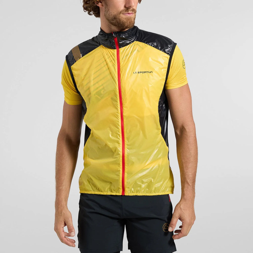 Blizzard Windbreaker Vest Jkt M (Black/Yellow)
