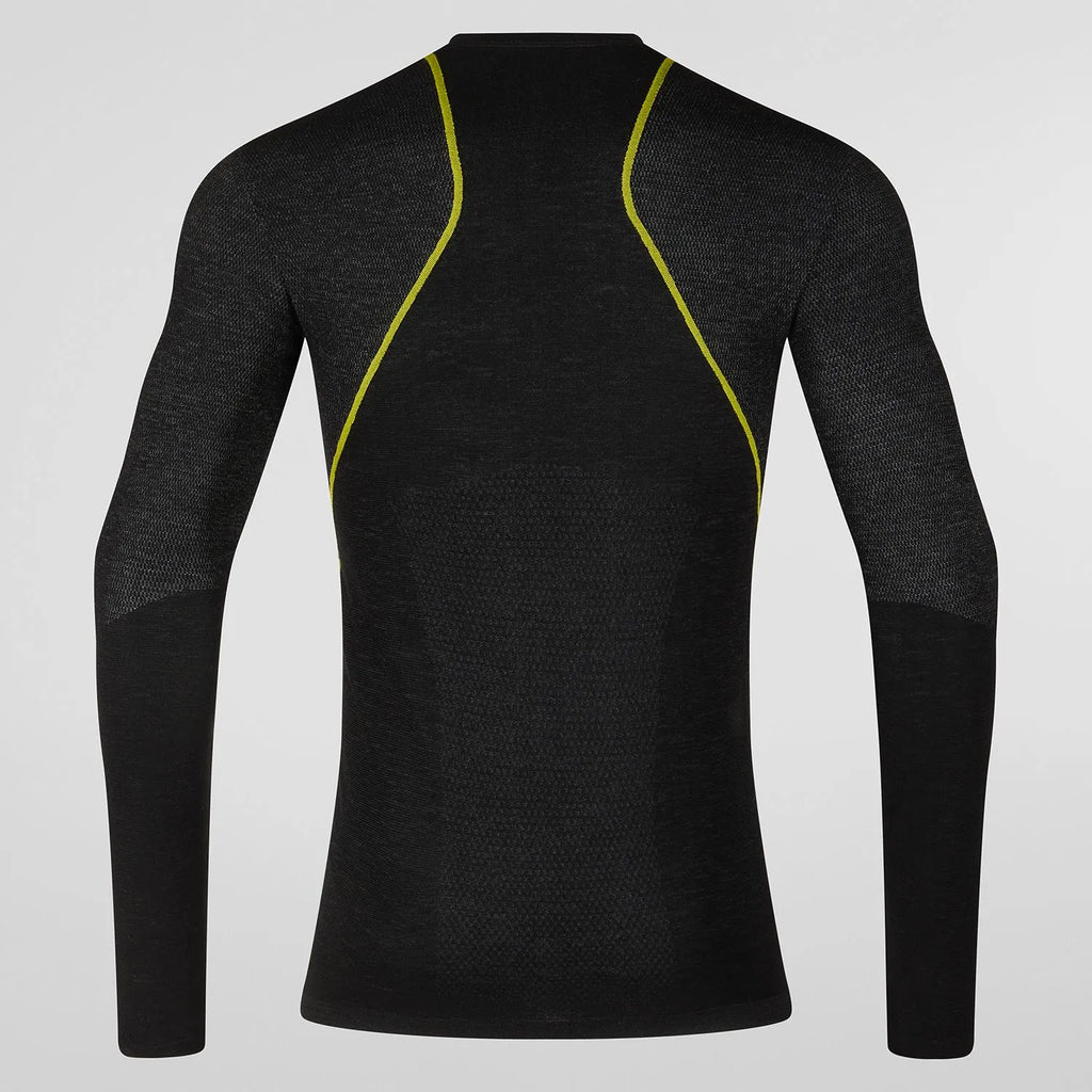 Wool40 Aero Longsleeve M  Black/Yellow (Base layer / Primera capa)