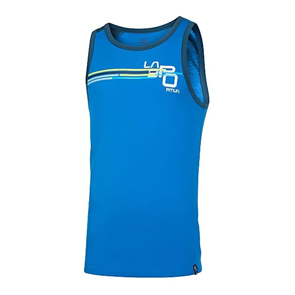 Stripe Cube Tank M  Electric Blue/Storm Blue